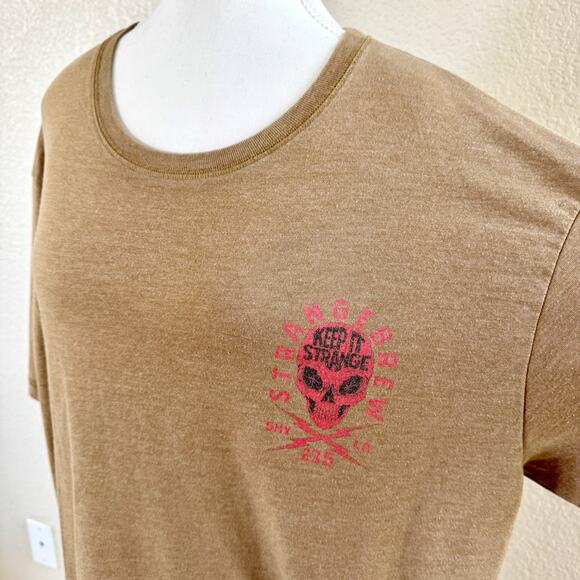 Strange Brew Shreveport LA Brewery Graphic T Shirt Mens XL Keep It Strange Alien - Picture 11 of 12